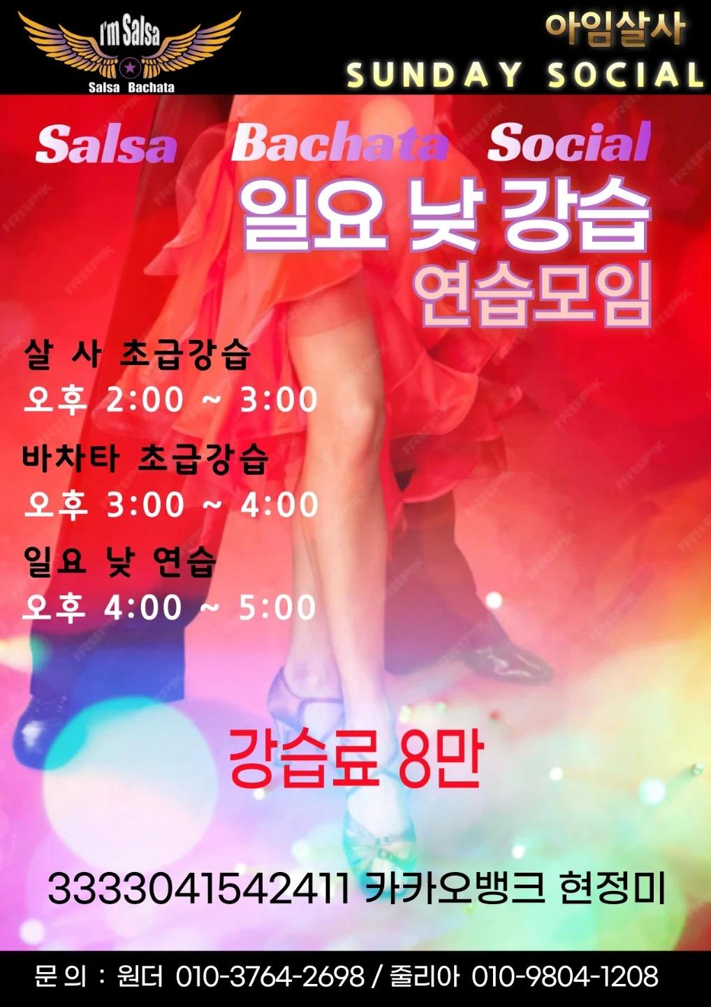  - Salsa Bachata 일요 낮 강습