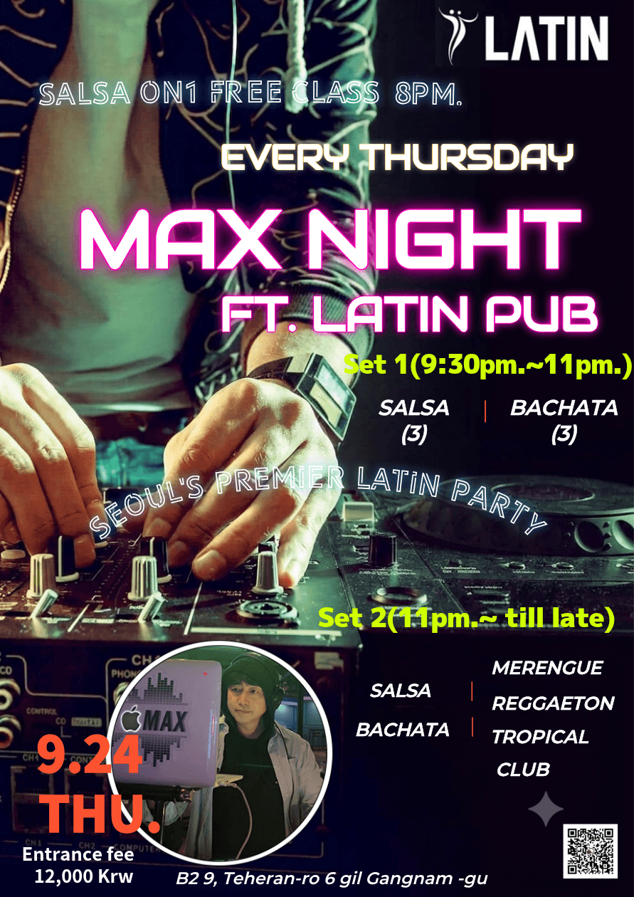  - MAX NIGHT Free Salsa On1 Class
